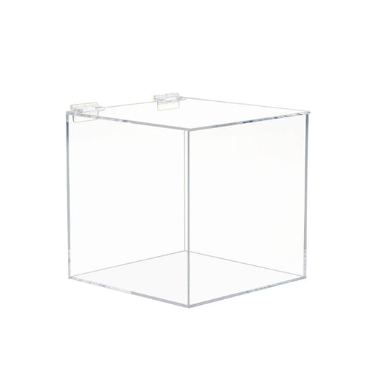 Clear Acrylic Box with Hinged Lid - Custom Size