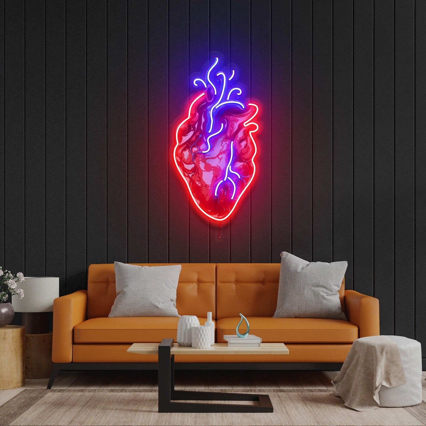 Heart Led Neon Acrylic Artwork