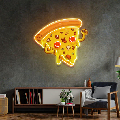 Joyful Pizza Led Neon Acrylic Artwork