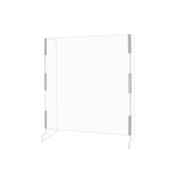 Portable Clear Acrylic U Shape Barrier Shield Ships Flat - 35.5H x 30.4W x 11.75D