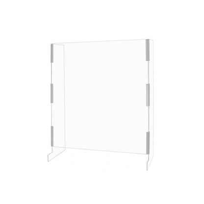 Portable Clear Acrylic U Shape Barrier Shield Ships Flat - 35.5H x 30.4W x 11.75D