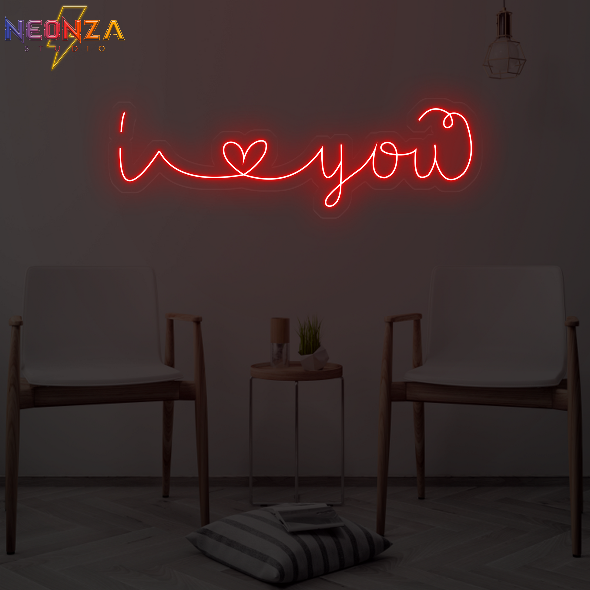 i love you Neon quote Sign red