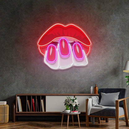 Sexy Hands on Lips LED Neon Sign Light Pop Art