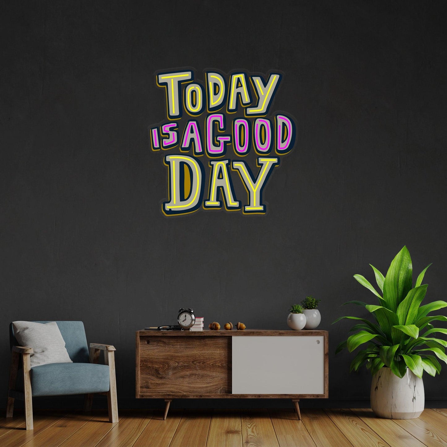 Today Is A Good Day Led Neon Acrylic Artwork