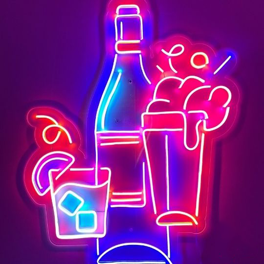 Whiskey Set  Neon Sign