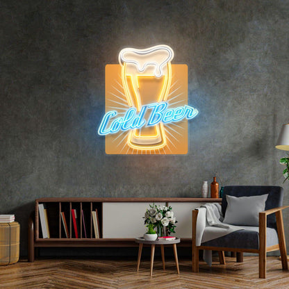 Cold Beer Led Neon Acrylic Artwork