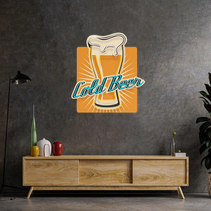 Cold Beer Led Neon Acrylic Artwork