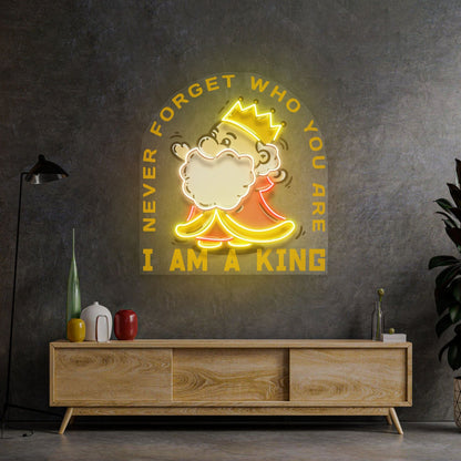 Cute King LED Neon Sign Light Pop Art