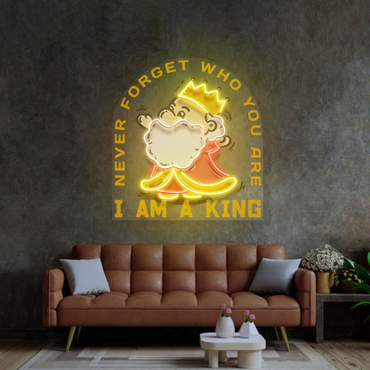 Cute King LED Neon Sign Light Pop Art