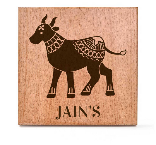 Surabhi (Bidri) - Wooden Name Plate