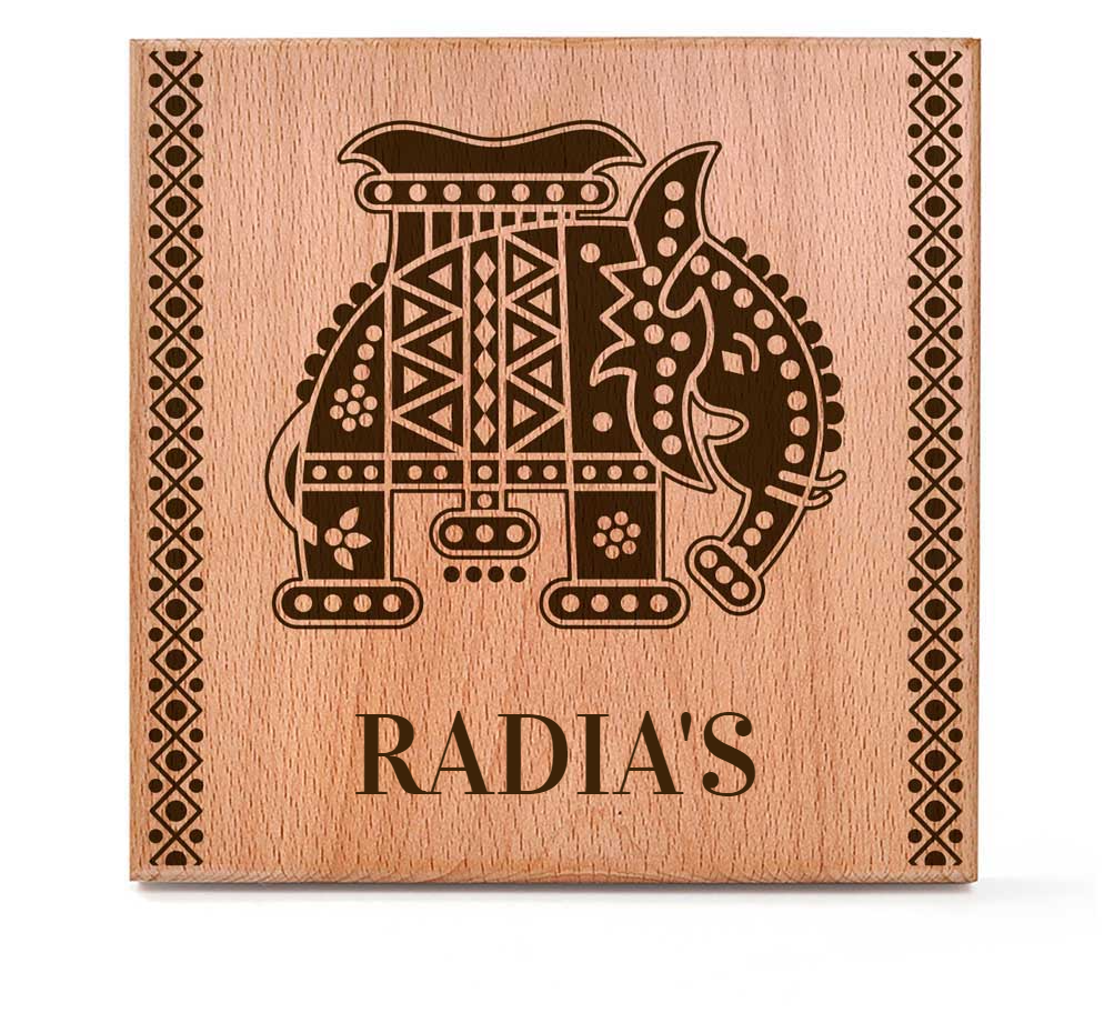 Gajapati (Lippan) - Wooden Name Plate