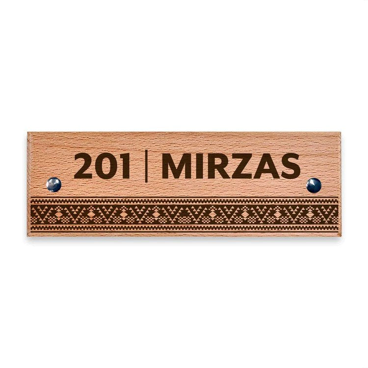 Ikat - Wooden Name Plate