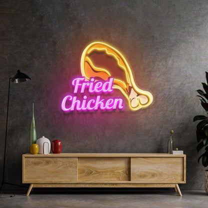 Fried Chicken Led Neon Acrylic Artwork