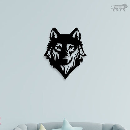 3D Wolves Face Wall Art