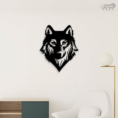 3D Wolves Face Wall Art