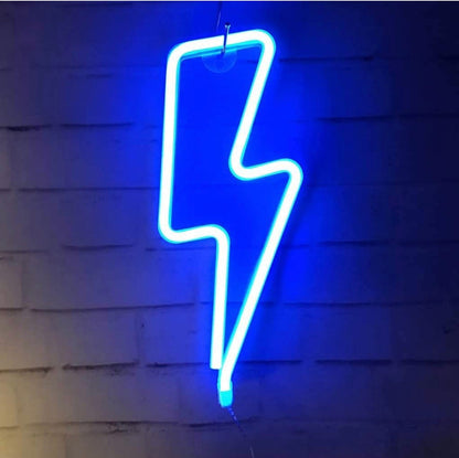 Lightning Bolt Neon Sign blue