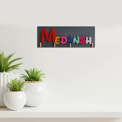 Multi-coloured Personalised String Art Name Plate